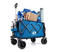 Osprey 220L Beach Trolley on All Terrain Wheels, Folding Wagon for Festivals, Camping, Festival and Beach with Foldable Tailgate for Easy Loading and Unloading, Navy