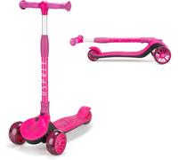 Osprey 3Ride Tri Scooter Pink For Kids Aged 3 To 12 Years Foldable 3 Wheel Scooter With Tilt To Turn Steering Adjustable Handlebar Stable Ride Design For Toddlers Boys And Girls Outdoor Play