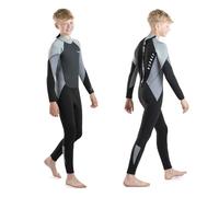 Osprey Boys Full Length 5mm Winter Wetsuit, Kids Neoprene Surfing Bodyboarding Wetsuit, Zero, Grey