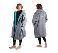 Osprey Changing Robe For Adults & Kids, Unisex, Grey, S | Waterproof Beach Robe, Warm Sherpa Fleece Lining, Coat for Surfing, Swimming, Beach, Camping