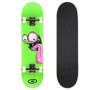 Osprey Complete Skateboard for Kids and Adults - Beginner Double Kick Trick 31 Inch Skateboard for Boys and Girls - ABEC 7 Bearings - Multiple Designs, Gluttony, Green