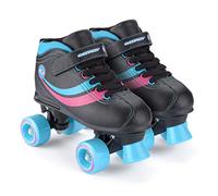 Osprey Disco Quad Roller Skates for Adults and Kids, Retro Roller Boots with ABEC 7 Bearings, UK ADULT 2/EU 34, Black