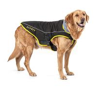 Osprey Dog Coat Water Resistant, Adjustable, Sherpa Fleece, Reflective Trim, Convenient Lead Access, Black S