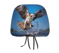Osprey Flying North America Headrest Covers Printed Car Seat Head Rest Protector Universal Auto Accessories 2 PCS