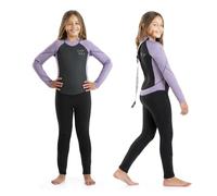 Osprey Girls Full Length 5mm Winter Wetsuit, Kids Neoprene Surfing Bodyboarding Wetsuit, Zero, Purple