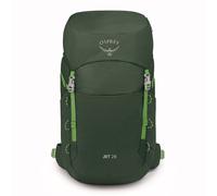 Osprey Jet Kid's Hiking Pack, 28L, Green Canopy/Limeline Green
