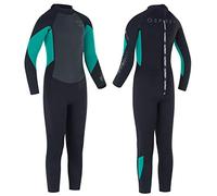 Osprey Kids Full Length 3mm Summer Wetsuit, Kids Neoprene Surfing Bodyboarding Wetsuit, Zero, Teal