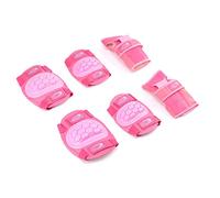 Osprey Kids' Skate Bmx Pads - Knee, Elbow and Wrist Protective Set - 6 Piece Scooter Streetsport Pad Set - Pink - Large