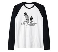 Osprey Line Art Birdwatcher Raglan Baseball Tee