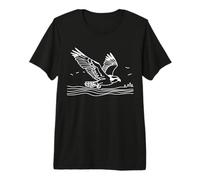 Osprey Line Art | Raptor Wildlife Illustration Premium T-Shirt