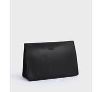 OSPREY LONDON Men's The Carter Leather Washbag in Black OSPREY LONDON Black One Size