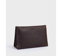 OSPREY LONDON Men's The Carter Leather Washbag in Brown OSPREY LONDON Brown One Size