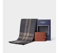 OSPREY LONDON Men's The Coin Wallet & Scarf Gift Set in Mid Grey OSPREY LONDON Mid Grey One Size