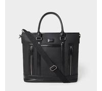 OSPREY LONDON Men's The Frontline Large Waxed Canvas & Leather Workbag in Black OSPREY LONDON Black One Size