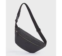 OSPREY LONDON Men's The Grantham Waxed Canvas & Leather Bumbag in Black OSPREY LONDON Black