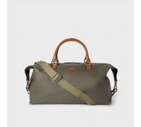 OSPREY LONDON Men's The Grantham Waxed Canvas & Leather Weekender Bag in Khaki OSPREY LONDON Khaki