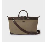 OSPREY LONDON Men's The Hunter Canvas & Leather Weekender in Khaki OSPREY LONDON Khaki