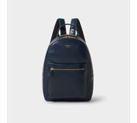 OSPREY LONDON Women's The Adaline High Shine Leather Backpack in Mid Navy OSPREY LONDON Mid Navy