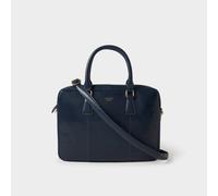 OSPREY LONDON Women's The Adaline High Shine Leather Laptop Bag in Mid Navy OSPREY LONDON Mid Navy One Size