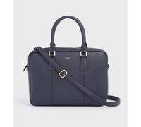 OSPREY LONDON Women's The Adaline Leather Laptop Bag in Navy OSPREY LONDON Navy One Size