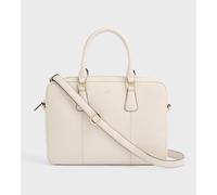 OSPREY LONDON Women's The Adaline Leather Laptop Bag in Off-White OSPREY LONDON Off-White One Size