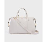 OSPREY LONDON Women's The Adaline Leather Weekender in White OSPREY LONDON White