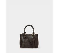 OSPREY LONDON Women's The Adaline Mini Leather Grab Bag in Chocolate OSPREY LONDON Chocolate One Size