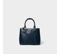 OSPREY LONDON Women's The Adaline Mini Leather Grab Bag in Mid Navy OSPREY LONDON Mid Navy One Size