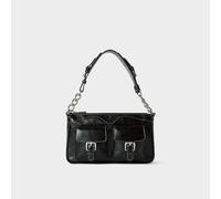 OSPREY LONDON Women's The Cali Leather Shoulder Bag in Black OSPREY LONDON Black One Size