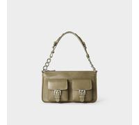 OSPREY LONDON Women's The Cali Leather Shoulder Bag in Taupe OSPREY LONDON Taupe One Size
