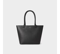 OSPREY LONDON Women's The Collier Leather Tote Bag in True Black OSPREY LONDON True Black