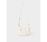 OSPREY LONDON Women's The Fusion Small Nylon Crescent Shoulder Bag in Cream OSPREY LONDON Cream One Size