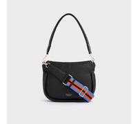 OSPREY LONDON Women's The Hendrix Leather Shoulder Bag in Black OSPREY LONDON Black One Size