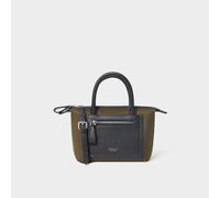 OSPREY LONDON Women's The Mini Linear Nylon Tote Bag in Olive OSPREY LONDON Olive
