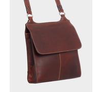 OSPREY LONDON Women's The Narissa Large Leather Crossbody Bag in Brown OSPREY LONDON Brown One Size