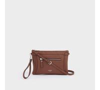 OSPREY LONDON Women's The Ruby Leather Crossbody Clutch Bag in Tan OSPREY LONDON Tan One Size
