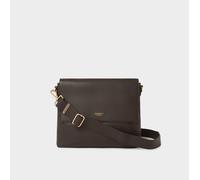OSPREY LONDON Women's The Runner Leather Crossbody Bag in Chocolate OSPREY LONDON Chocolate One Size