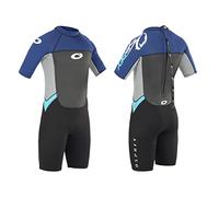 Osprey Men's Shorty 3 mm Summer Wetsuit, Adult Short Sleeve Neoprene Surfing Diving Wetsuit, Origin, Multiple Colours, Blue, XL