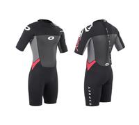 Osprey Men's Shorty 3 mm Summer Wetsuit, Adult Short Sleeve Neoprene Surfing Diving Wetsuit, Origin, Multiple Colours, Black/Red, M