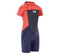 Osprey Origin 3mm Wetsuit, Kids Shortie Summer, Boys and Girls Short Sleeve Wetsuit Neoprene, M, Pink