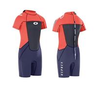 Osprey Origin 3mm Wetsuit, Kids Shortie Summer Wetsuit, Boys and Girls Short Sleeve Wetsuit Neoprene, L, Pink (WS1302)
