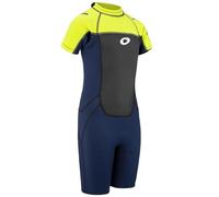 Osprey Origin 3mm Wetsuit, Kids Shortie Summer Wetsuit, Boys and Girls Short Sleeve Wetsuit Neoprene, Yellow, LX Tall