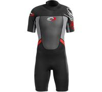Osprey Men's Shorty 3 mm Summer Wetsuit, Adult Short Sleeve Neoprene Surfing Diving Wetsuit, Origin, Multiple Colours, Black/Red, M