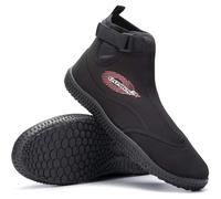 Osprey OSX Aqua Wetsuit Boots for Adults, Adjustable Surf Shoes with TPR Sole for Men Women, Black