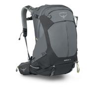 Osprey Sirrus 34L Women's Hiking Backpack - Camping Bag with Waterproof Raincover, Bottle Pockets, & Gear Straps, Medium Grey