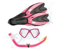 Osprey Junior Snorkel Set with Flippers, 3 Piece Diving Set with Mask Snorkel and Fins for Boys and Girls, Kids from 6 to 14 Years, Multiple Colours