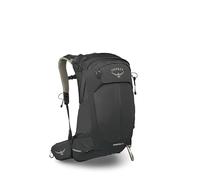Osprey Stratos 24L Men's Hiking Backpack - Adjustable Daypack with Waterproof Raincover & Bottle Pockets, Raven Black