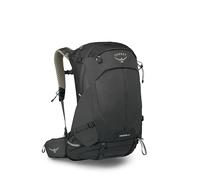 Osprey Stratos 34L Men's Hiking Backpack - Camping Bag with Waterproof Raincover, Bottle Pockets, & Gear Straps, Raven Black