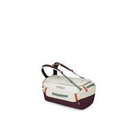 Osprey Transporter 40L Lightweight Travel Duffel Backpack - Water Resistant Gear Bag for Men and Women, Mystery White-moody Burgundy, One Size, 40l