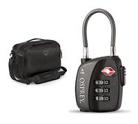 Osprey Transporter Boarding Bag Unisex Duffel Bag Black - O/S & Osprey Europe TSA 3 Dial Cable Lock Unisex Black - O/S